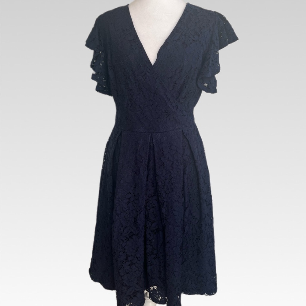 MISSMAY Chic Navy Lace Midi  Dress size M